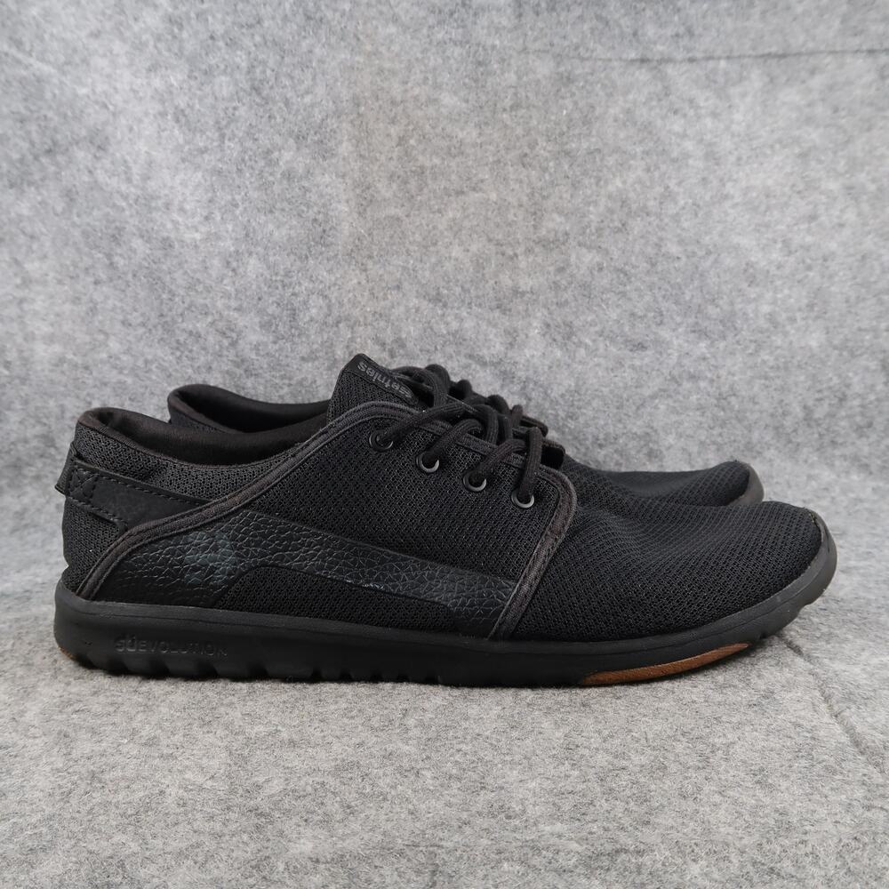 Etnies Shoes Mens 12 Casual Sneakers Scout Chukka Lace Up Black Skate Trainer